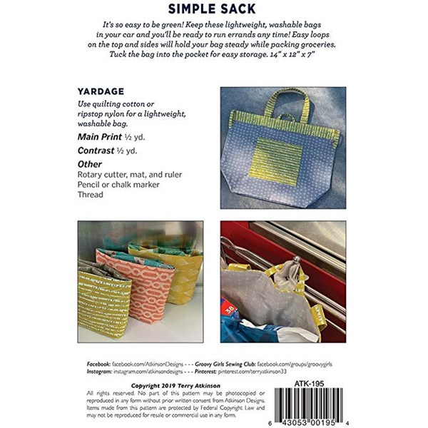 Simple Sack Bag Pattern