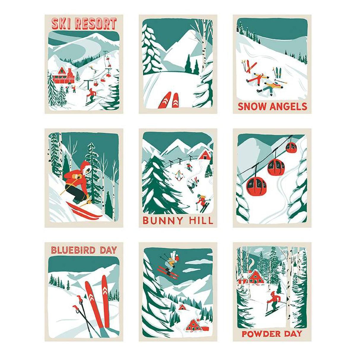 Ski Hill Panel | 36" x 43"