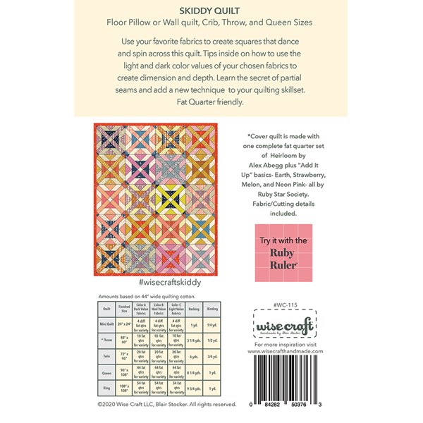 Skiddy Complete Quilt Pattern