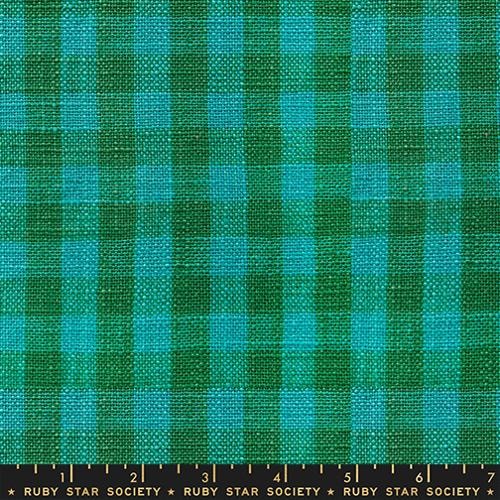 Small Checker Toweling - Turquoise