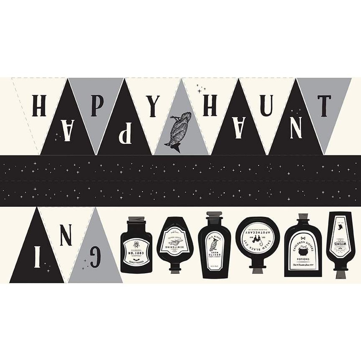 Sophisticated Halloween Bunting Panel | 24" x 42"