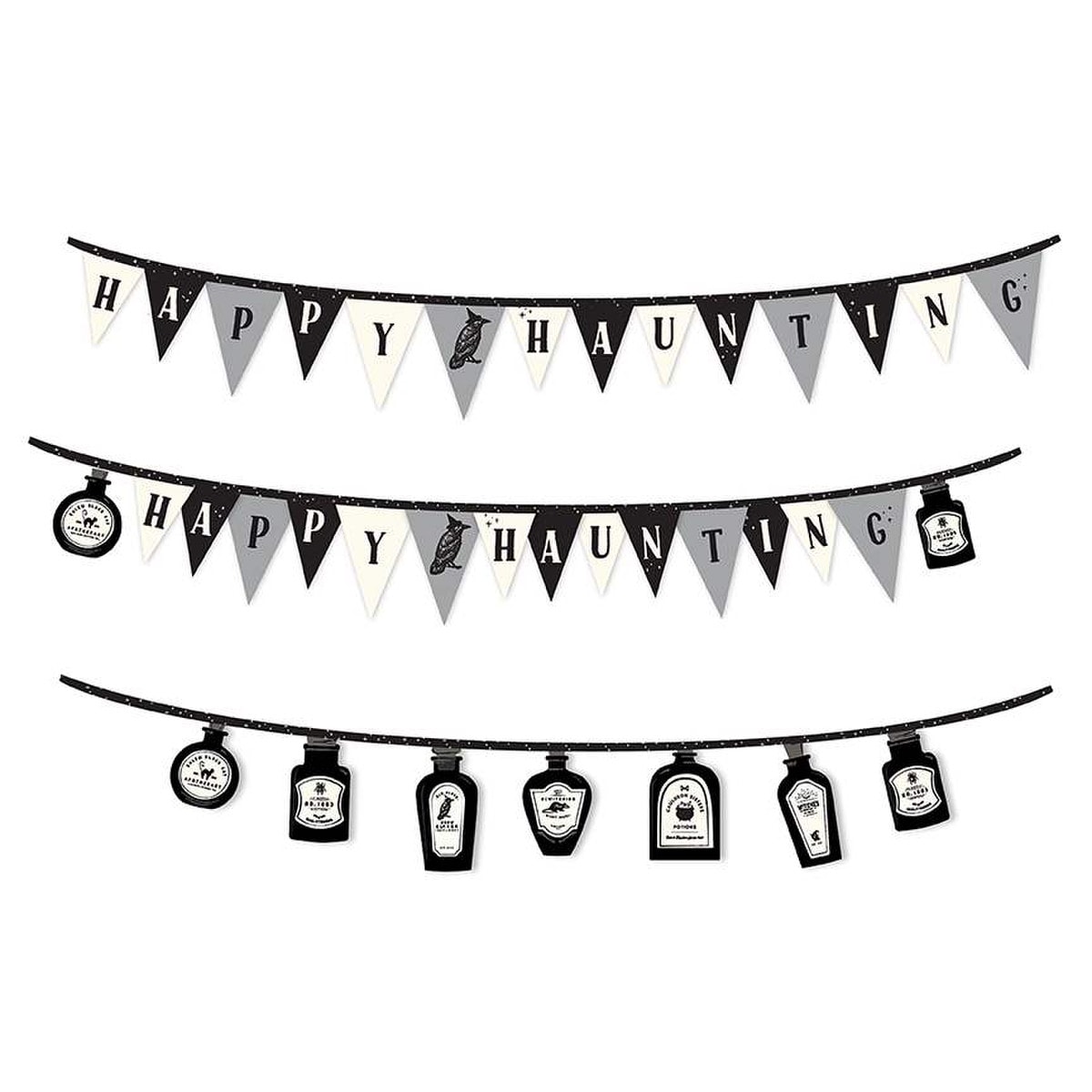 Sophisticated Halloween Bunting Panel | 24" x 42"