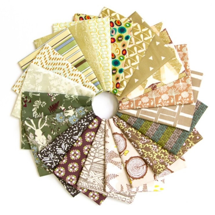 Spectrum Fat Quarter Bundle | Art Gallery Fabrics | 20 FQs - Forest Green