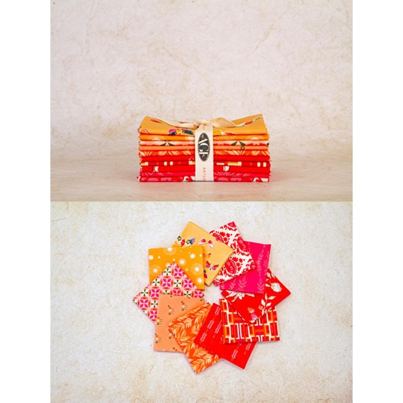 Spectrum Fat Quarter Bundle | Art Gallery Fabrics | 10 FQs - Grapefruit Tang
