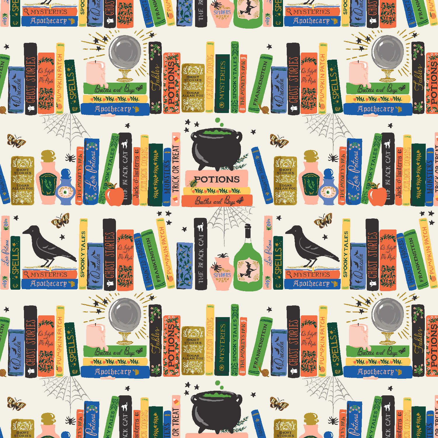 Spellbound Library - Cream Metallic
