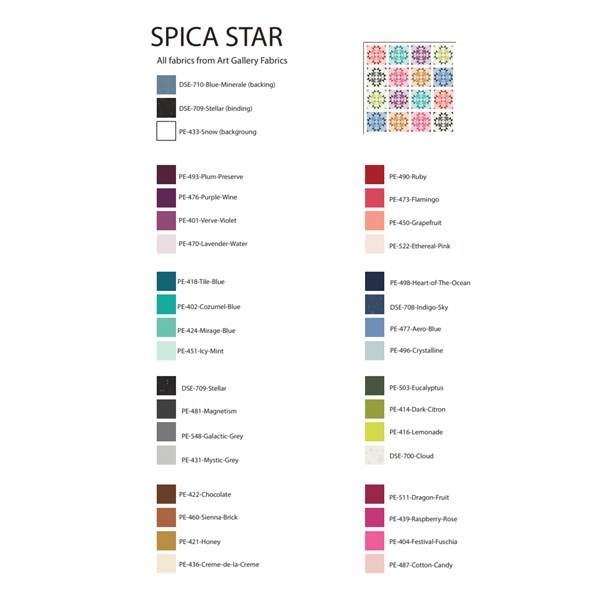 Spica Star Quilt Kit | Sew Mariana