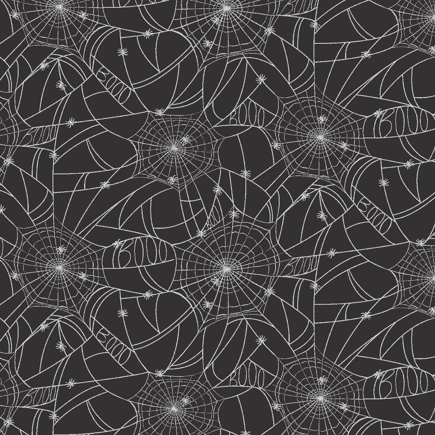 Spider Webs - Black & Silver Metallic