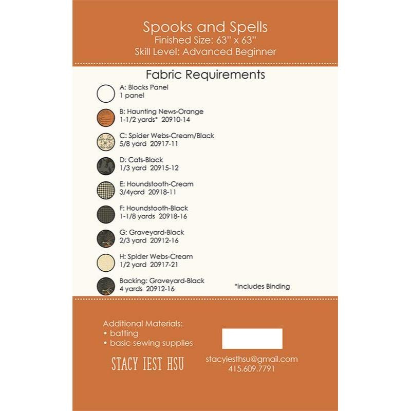 Spooks and Spells Quilt Pattern | Stacy Iest Hsu