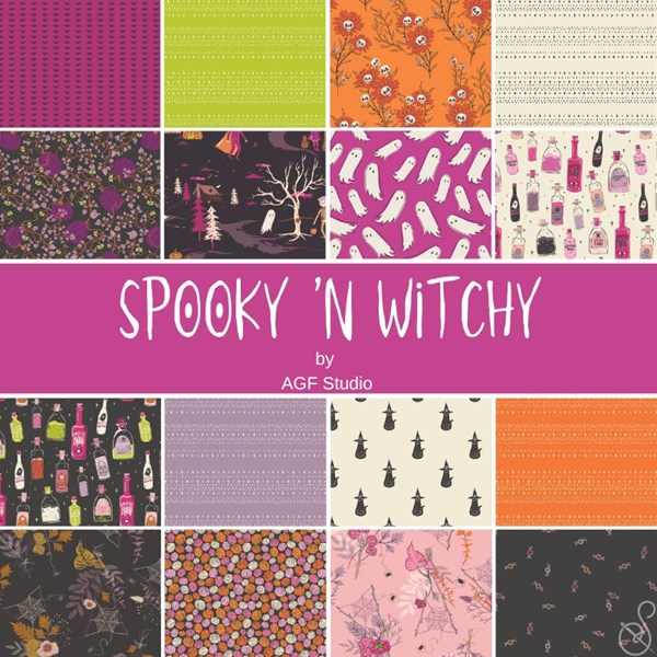Spooky 'n Witchy Fat Quarter Bundle | AGF Studio | 16 FQs