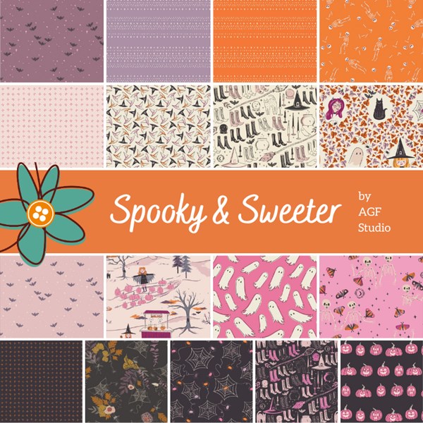 Spooky & Sweeter Half Yard Bundle | AGF Studio | 17 SKUs + Panel