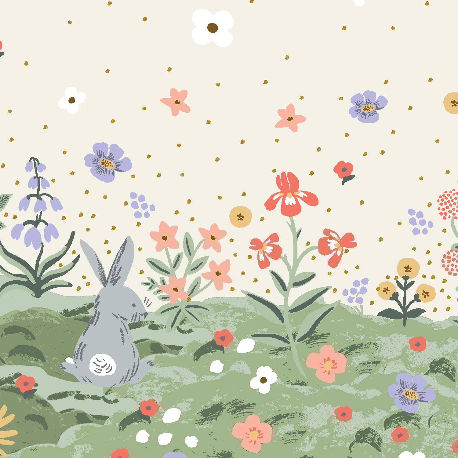 Spring Meadow - Cream Metallic