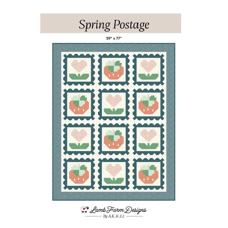 Spring Postage Quilt Pattern | Lamb Farm Designs
