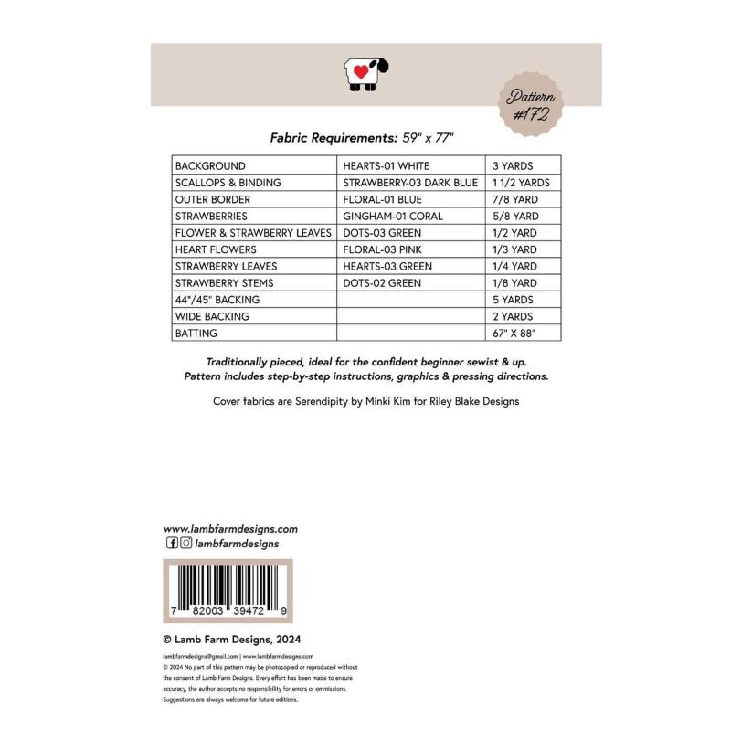 Spring Postage Quilt Pattern | Lamb Farm Designs