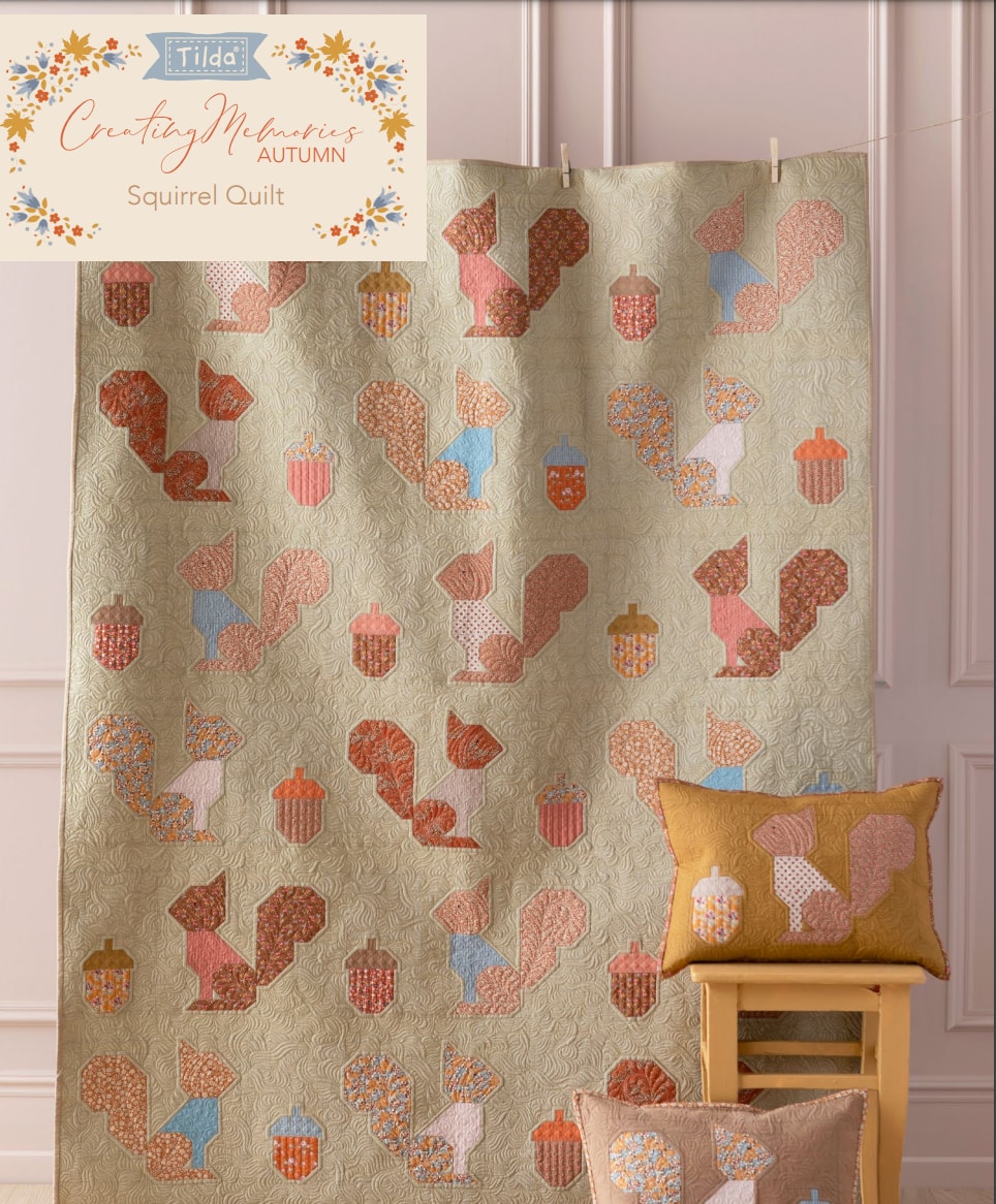 Squirrel Quilt Pattern - Autumn