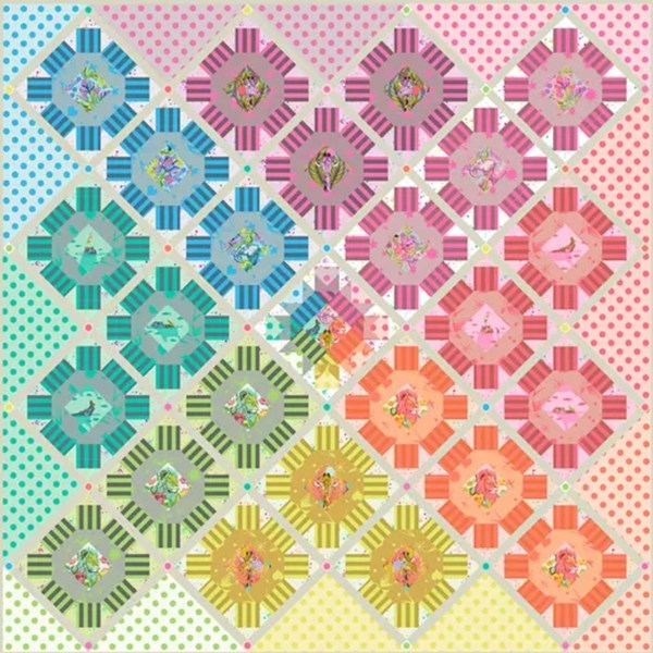 Star Cluster Quilt Kit | Everglow+Neon True Colors | Tula Pink