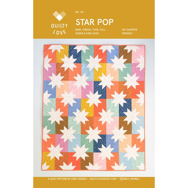 Star Pop Quilt Pattern | Quilty Love