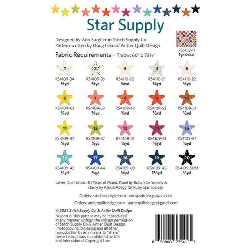 Star Supply Quilt Pattern | Ann Sandler