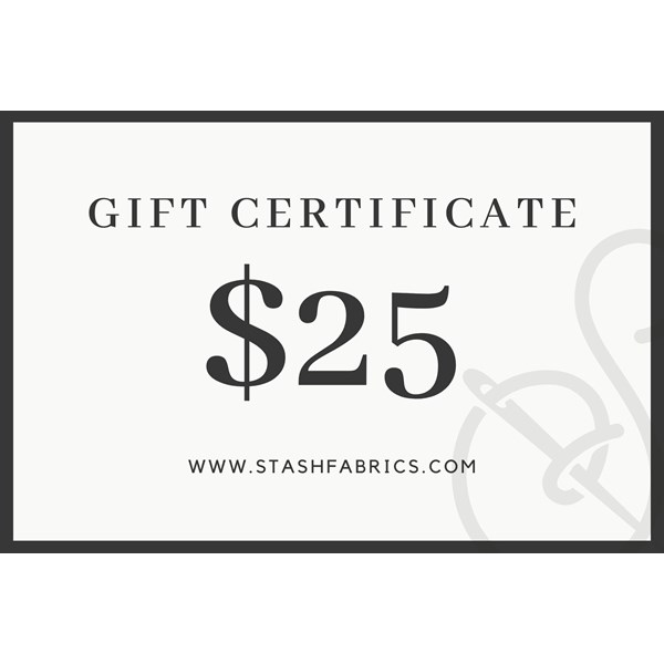 Stash Fabrics Gift Certificate