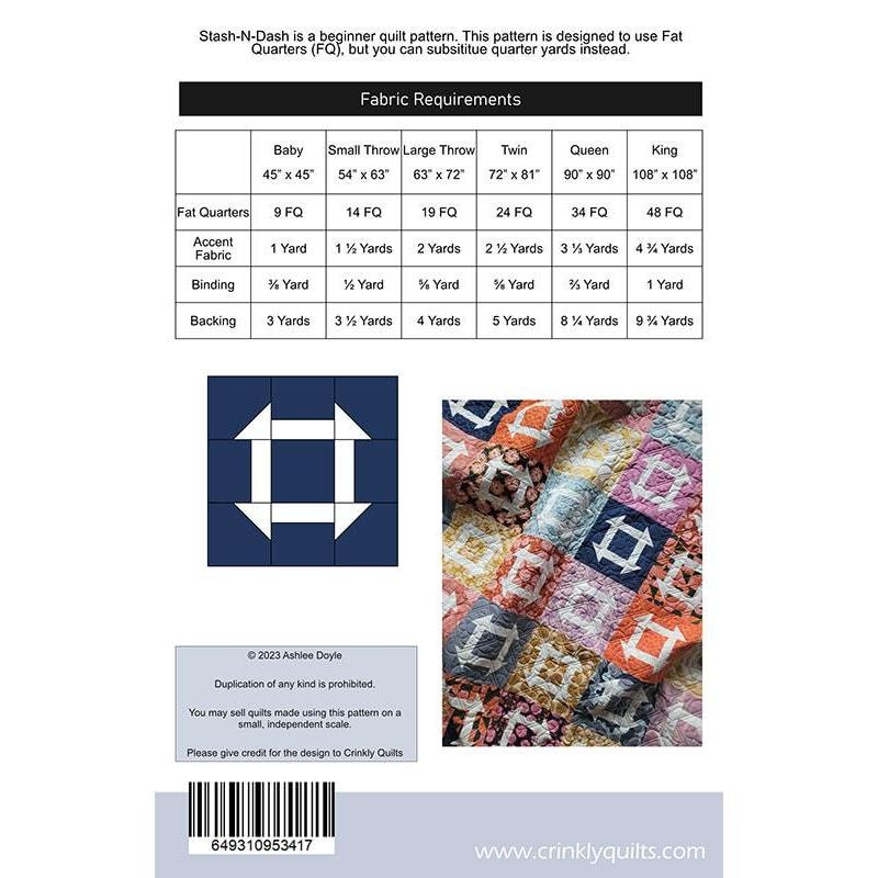 Stash-N-Dash Quilt Pattern | Crinkly Quilts