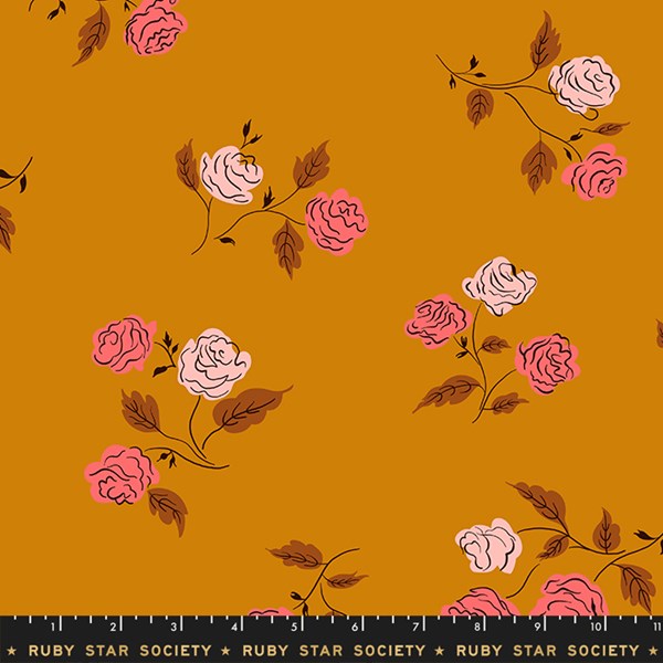 Steno Roses Rayon - Caramel