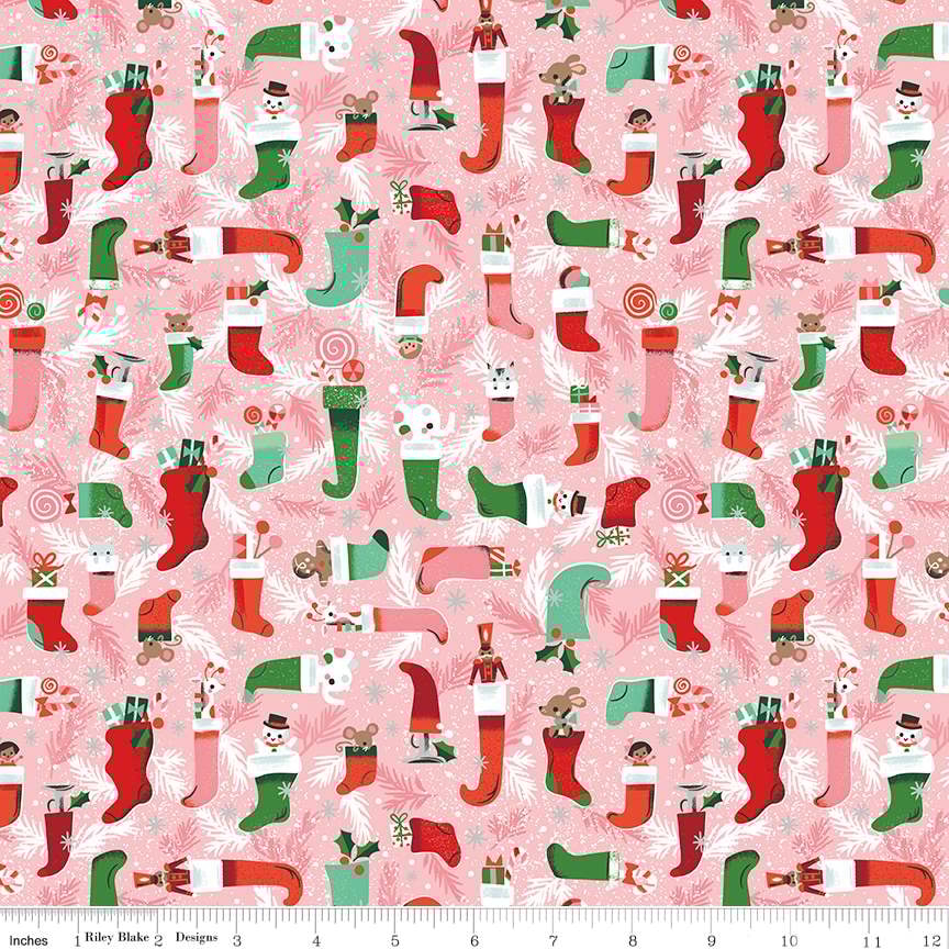 Stockings Were Hung - Pink Sparkle