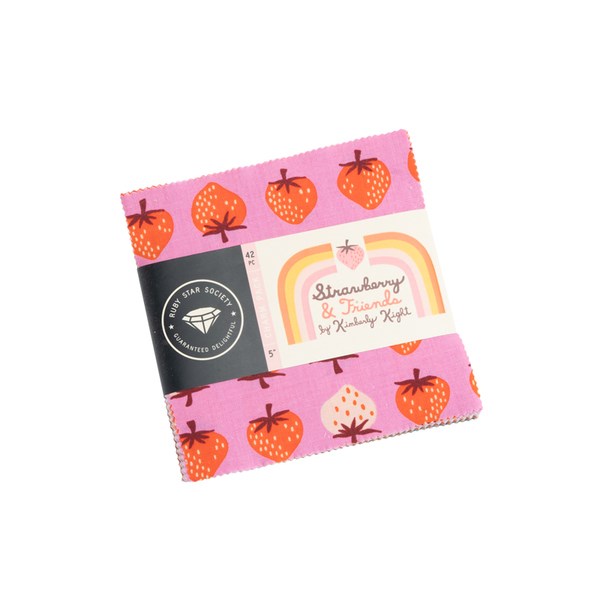 Strawberry & Friends Charm Pack | Kimberly Kight | 42 - 5" Squares