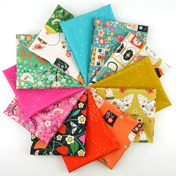 Strawberry Tea Fat Quarter Bundle | Bee Brown | 12 FQs