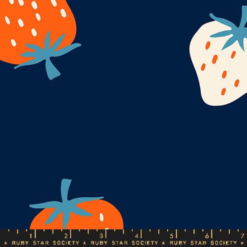 Strawberry Toss WIDE - Navy