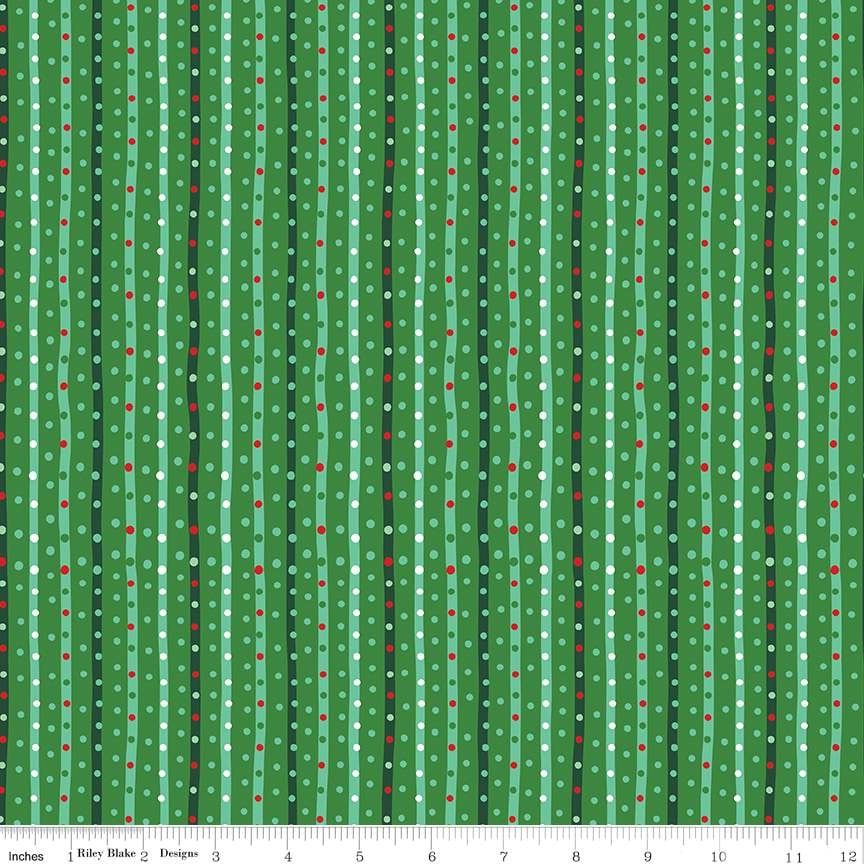 Sugarplum Stripe - Green