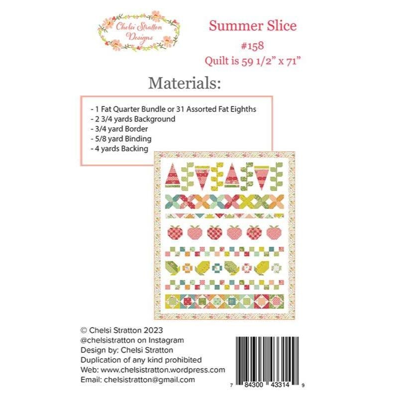 Summer Slice Quilt Pattern | Chelsi Stratton Designs