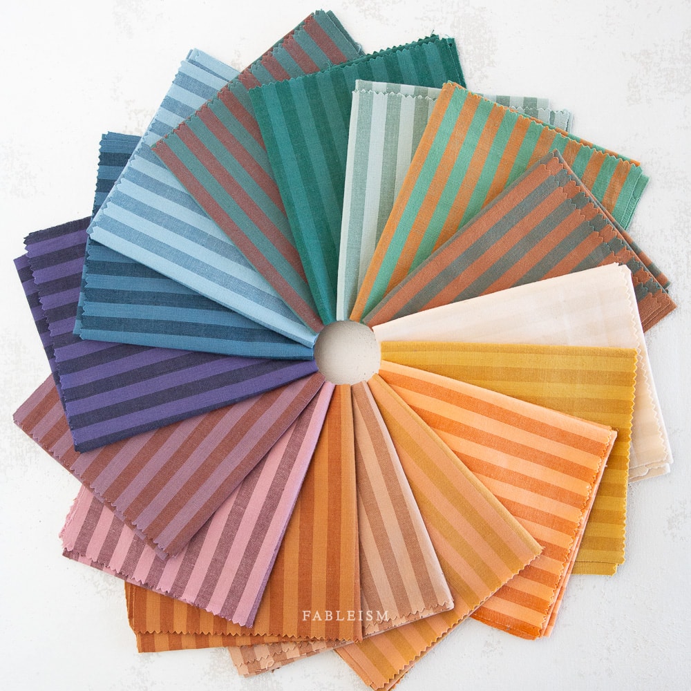 Sun Stripes Fat Quarter Bundle | Fableism Supply Co. | 16 FQs
