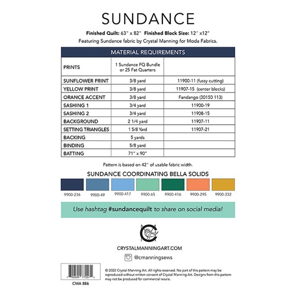 Sundance Quilt Pattern | Crystal Manning