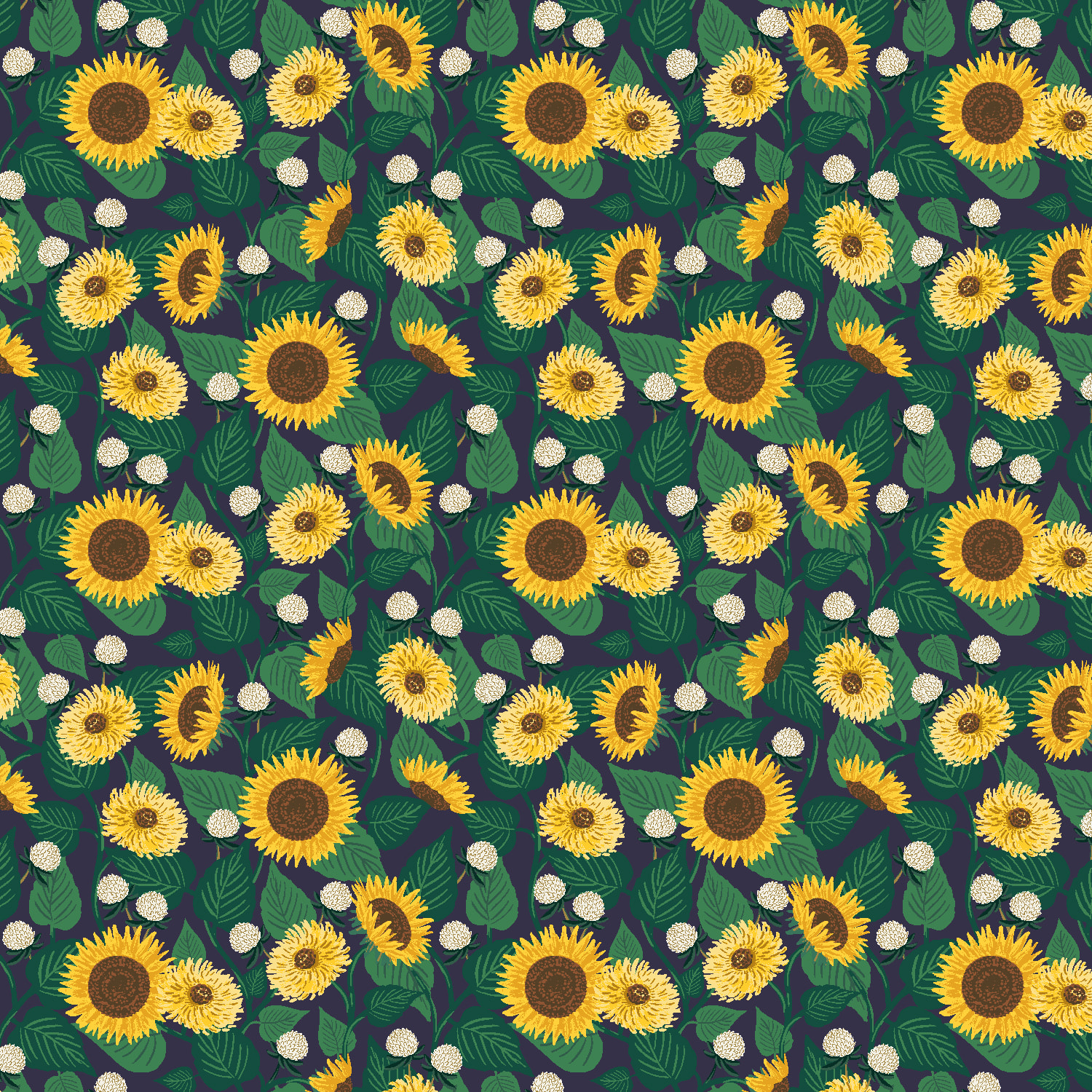 Sunflower Fields - Navy
