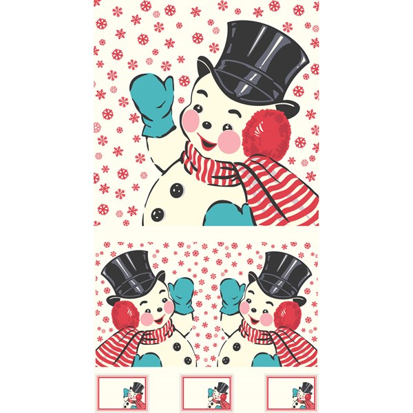 Sweet Snowman 24" X 44" Panel