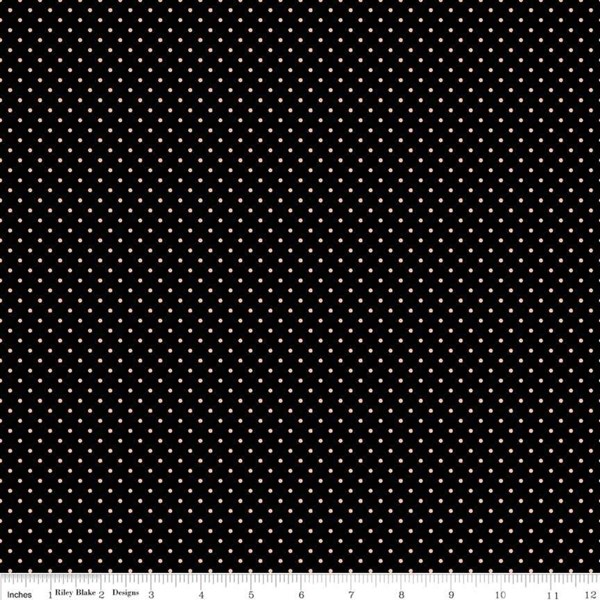 Swiss Dots on Black - Rose Gold