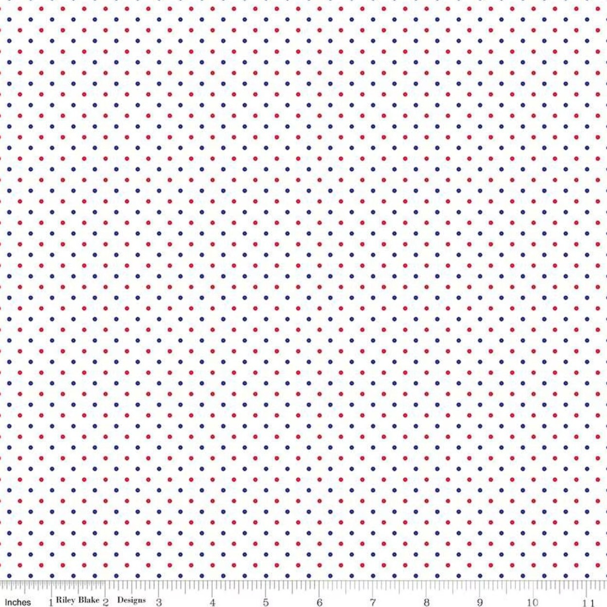 Swiss Dots on White - Patriotic