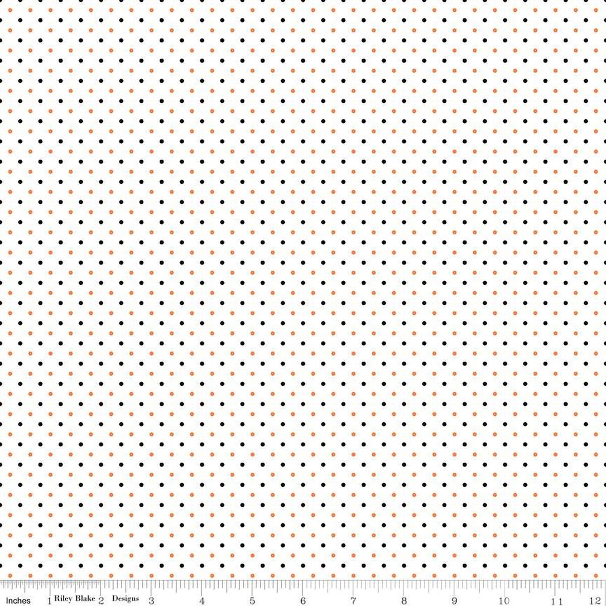 Swiss Dots on White - Halloween