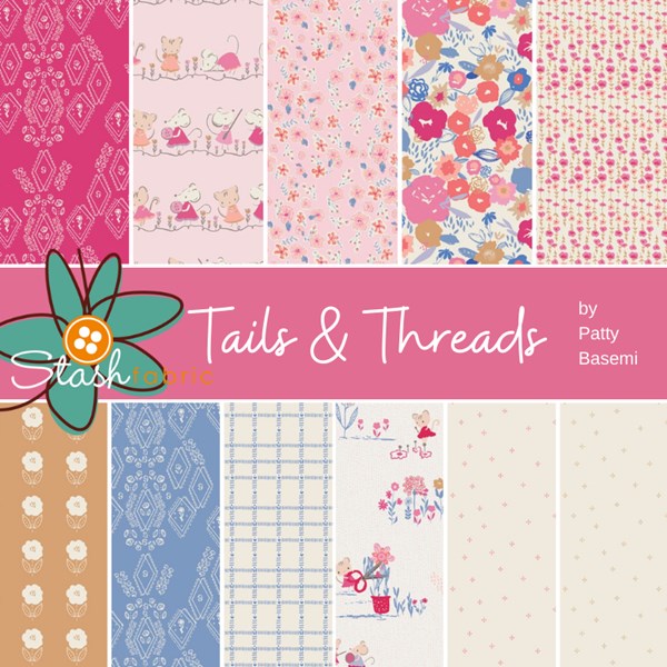 Tails & Threads Half Yard Bundle | Patty Basemi | 12SKUs