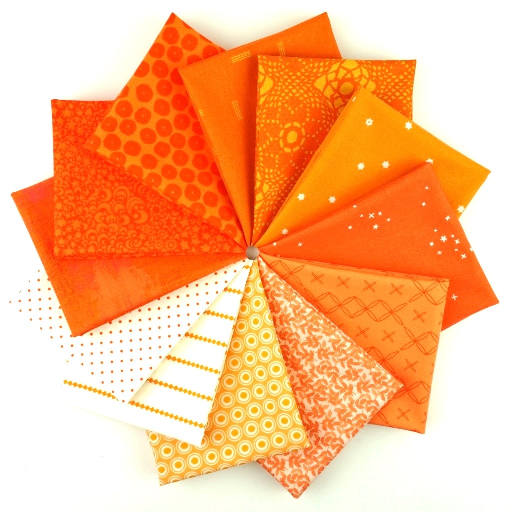 Color Play Tangerine Fat Quarter Bundle