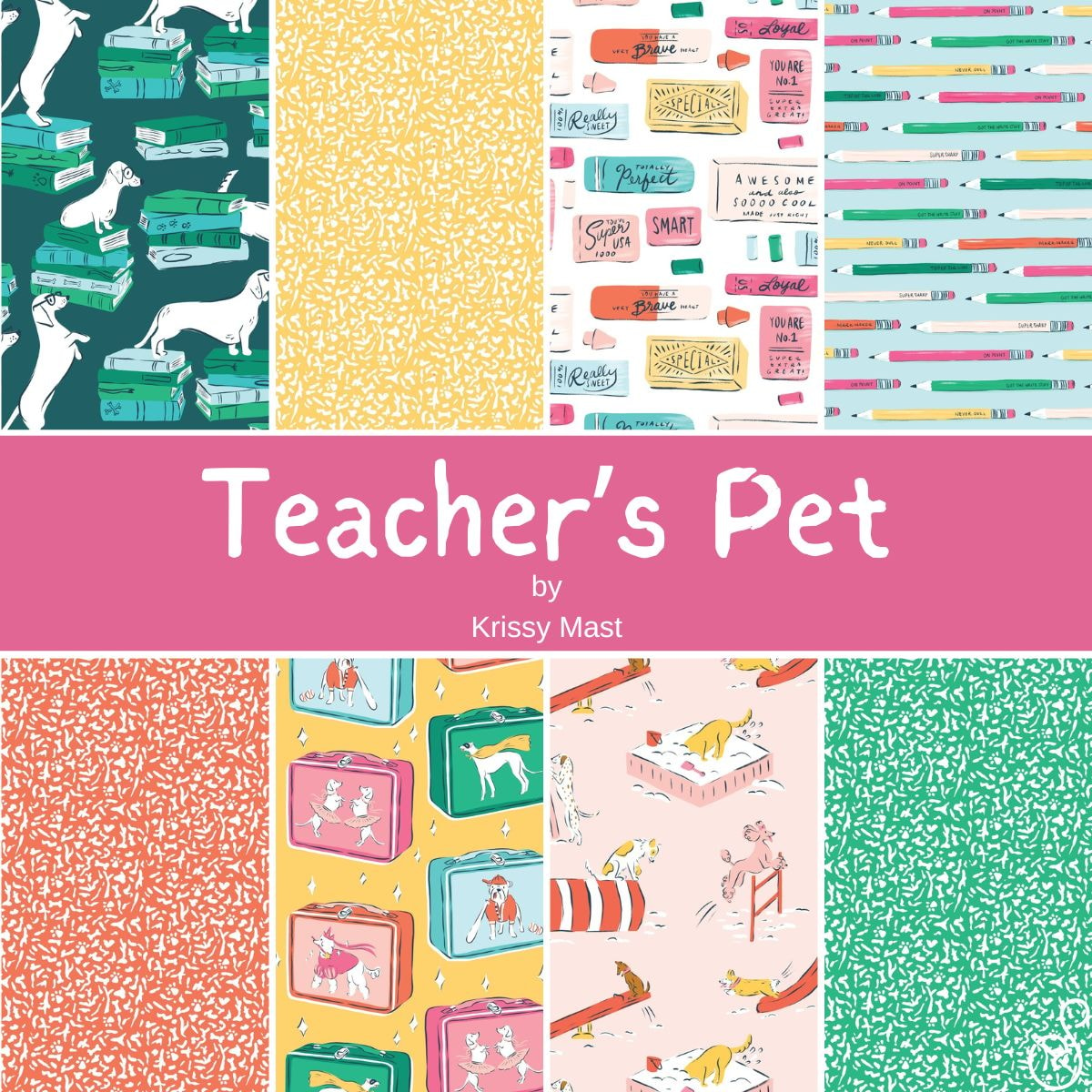 Teacher's Pet Fat Quarter Bundle | Krissy Mast | 8 FQs
