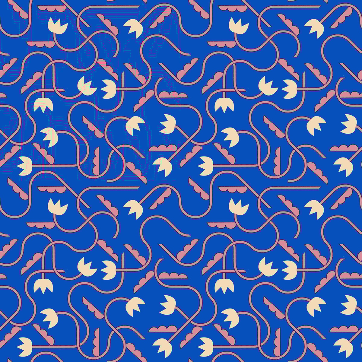 That One Flower Print - Blue Ribbon