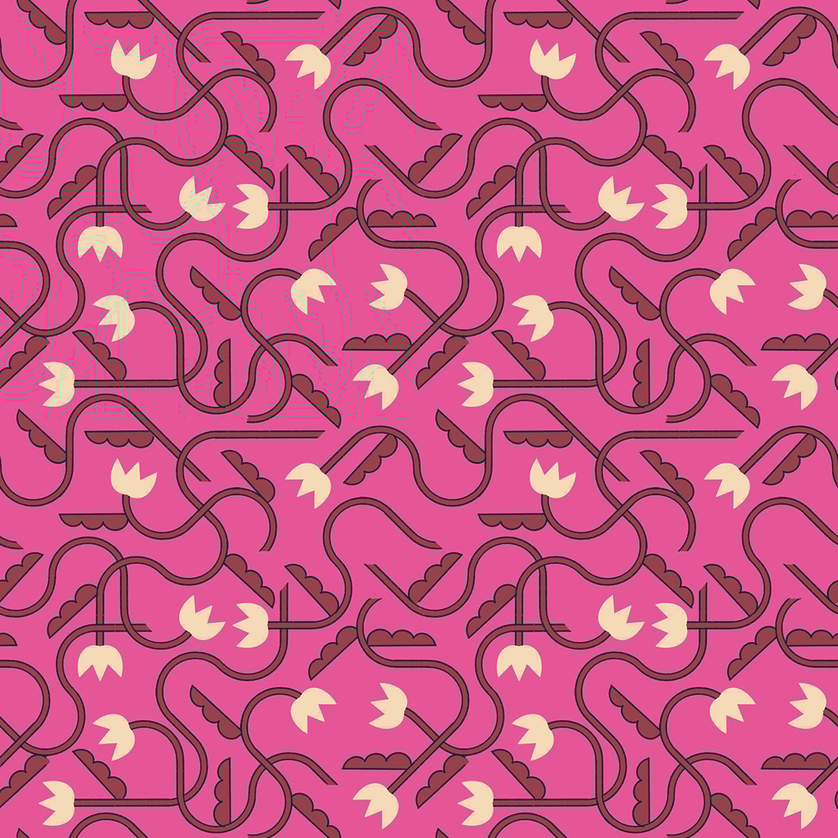 That One Flower Print - Raspberry