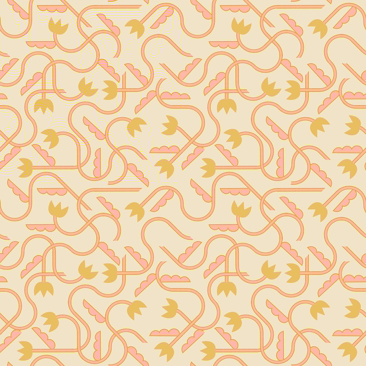 That One Flower Print - Parchment