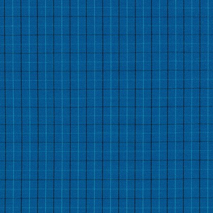 Thin Check Yarn Dyed in Blue