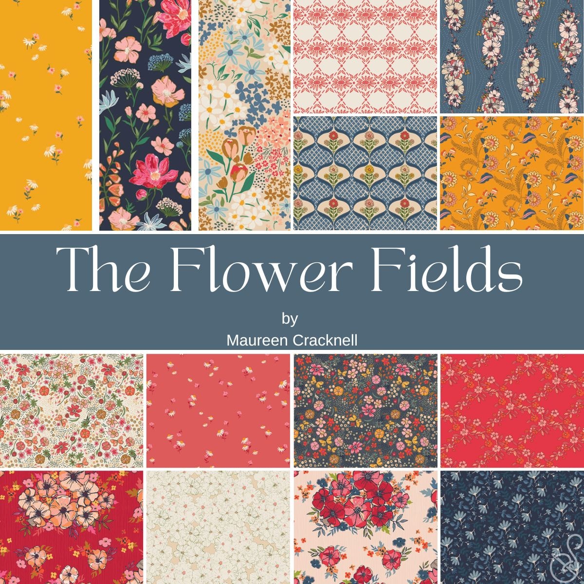 The Flower Fields Fat Quarter Bundle | Maureen Cracknell | 15 FQs
