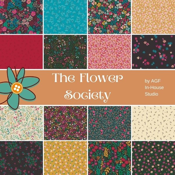 The Flower Society Half Yard Bundle | AGF In-House Studio | 16 Half Yards