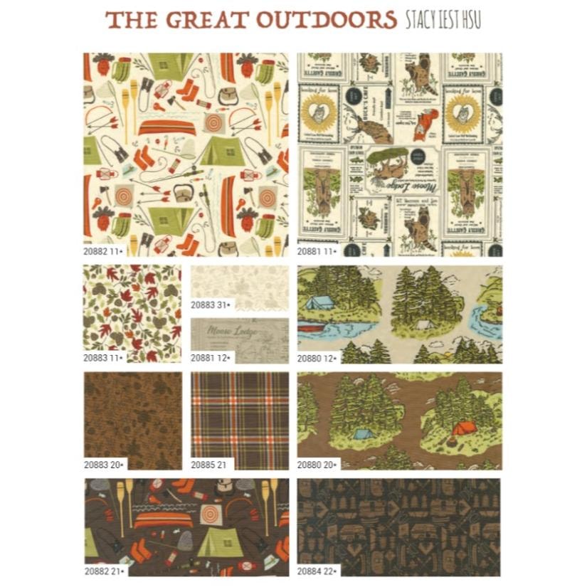 The Great Outdoors Mini Charm Pack | Stacy Iest Hsu | 42 - 2.5" Squares