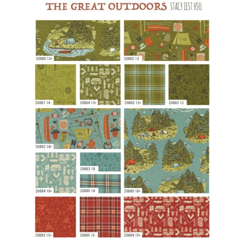 The Great Outdoors Mini Charm Pack | Stacy Iest Hsu | 42 - 2.5" Squares