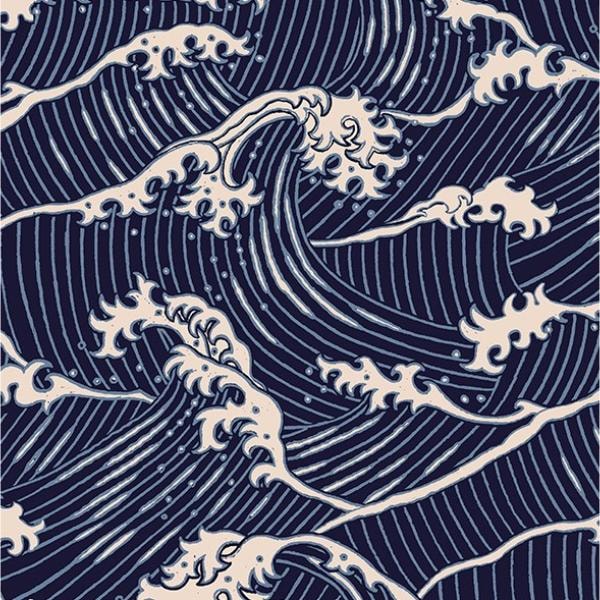 The Great Wave - Indigo