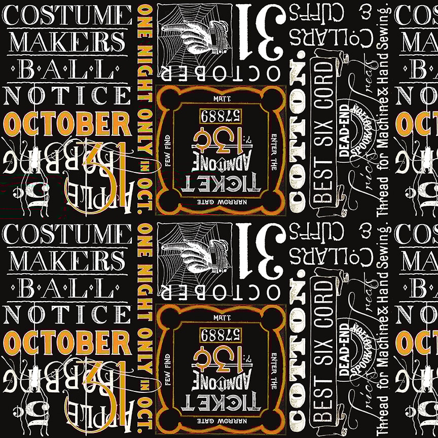 Ticket Text - Black
